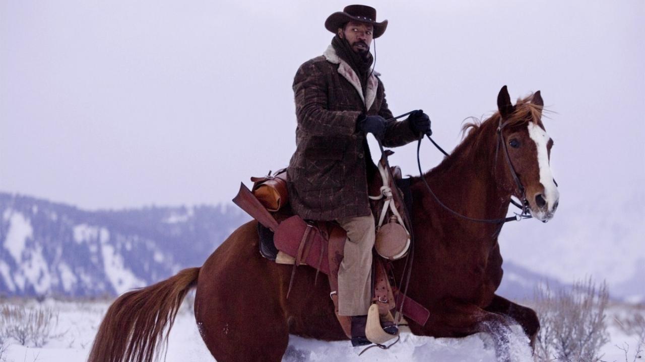 Jamie Foxx et sa jument sur Django Unchained