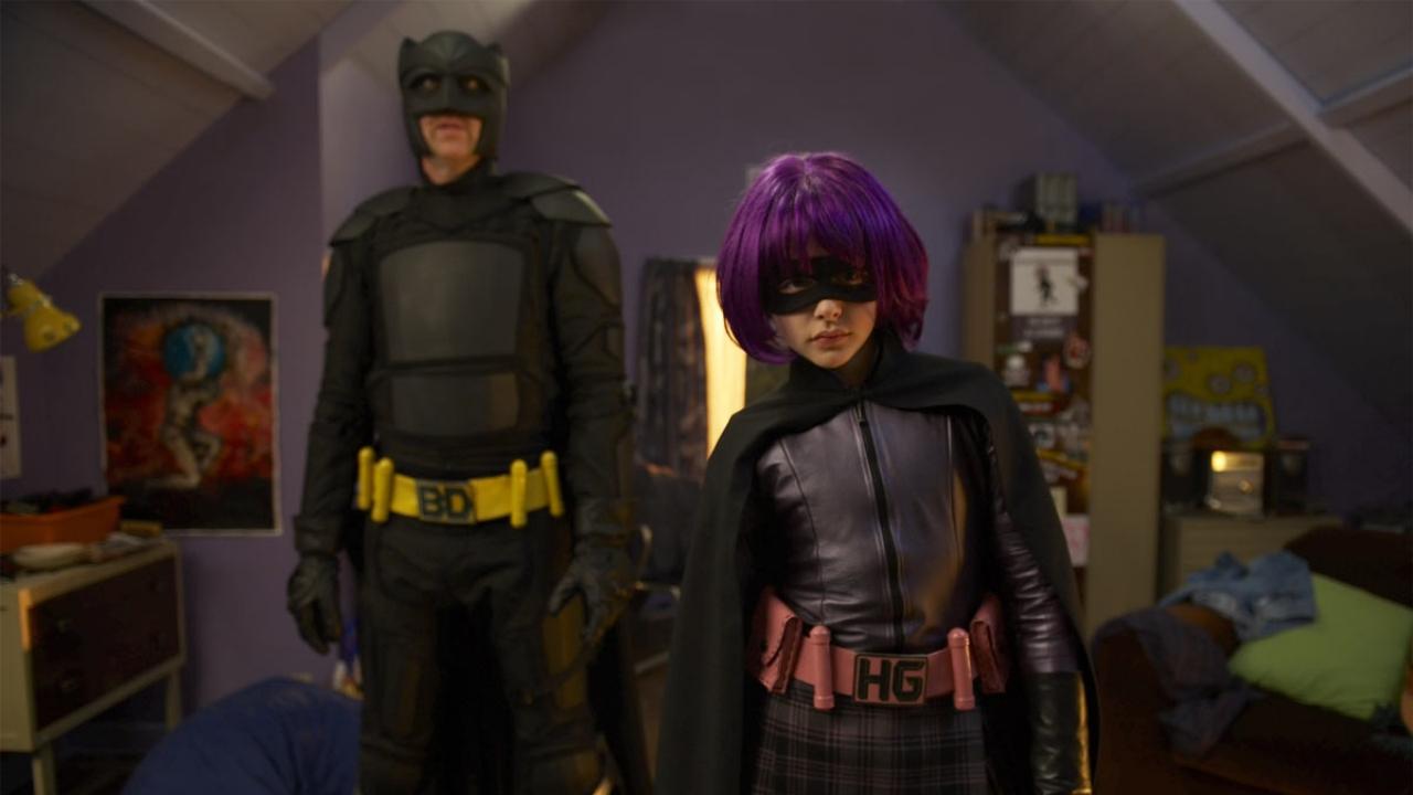 Big Daddy et Hit-Girl dans Kick-Ass