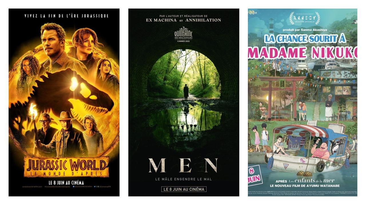 Affiche sorties de films mercredi 8 juin 2022