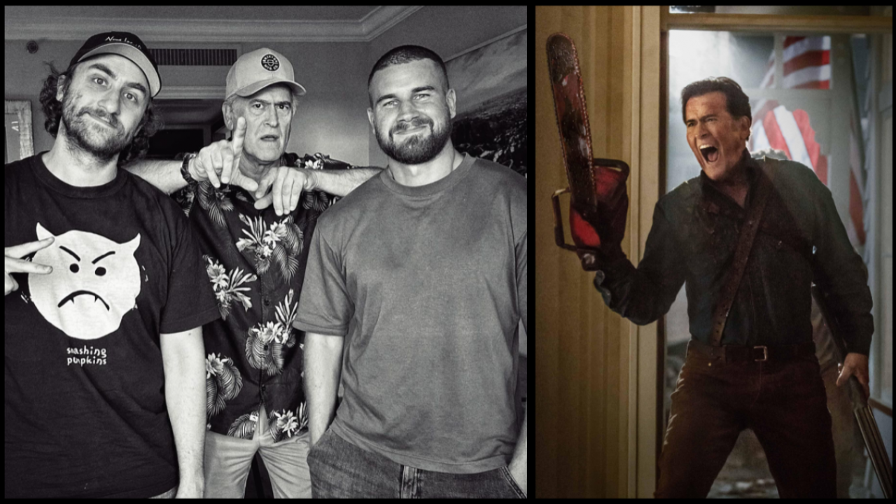 Sébastien Vaniček avance sur Evil Dead et prend la pose avec Bruce Campbell