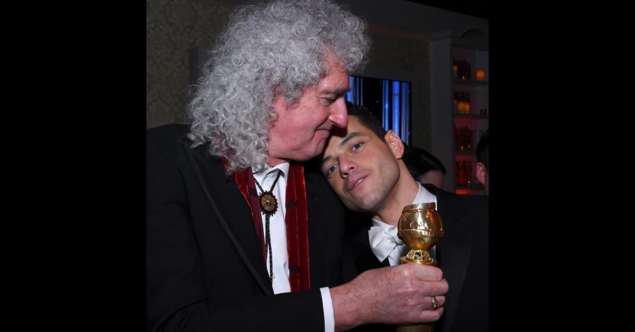 Golden Globes 2019 : Rami Malek a fêté sa victoire avec Brian May, le guitariste de Queen