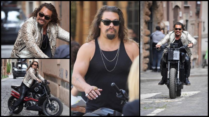 Jason Momoa s'éclate sur le tournage de Fast & Furious 10 à Rome