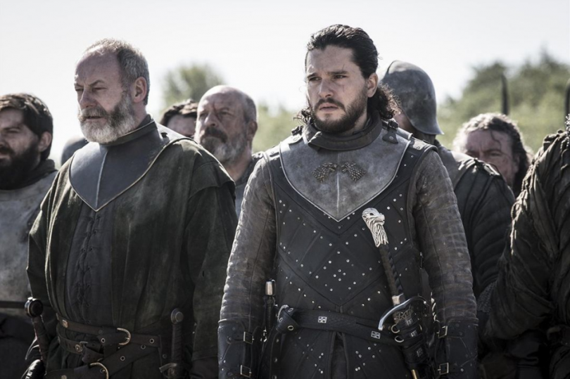Liam Cunningham et Kit Harington dans Game of Thrones