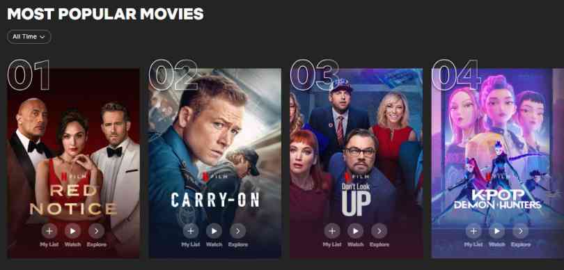 kpop demon hunters top netflix